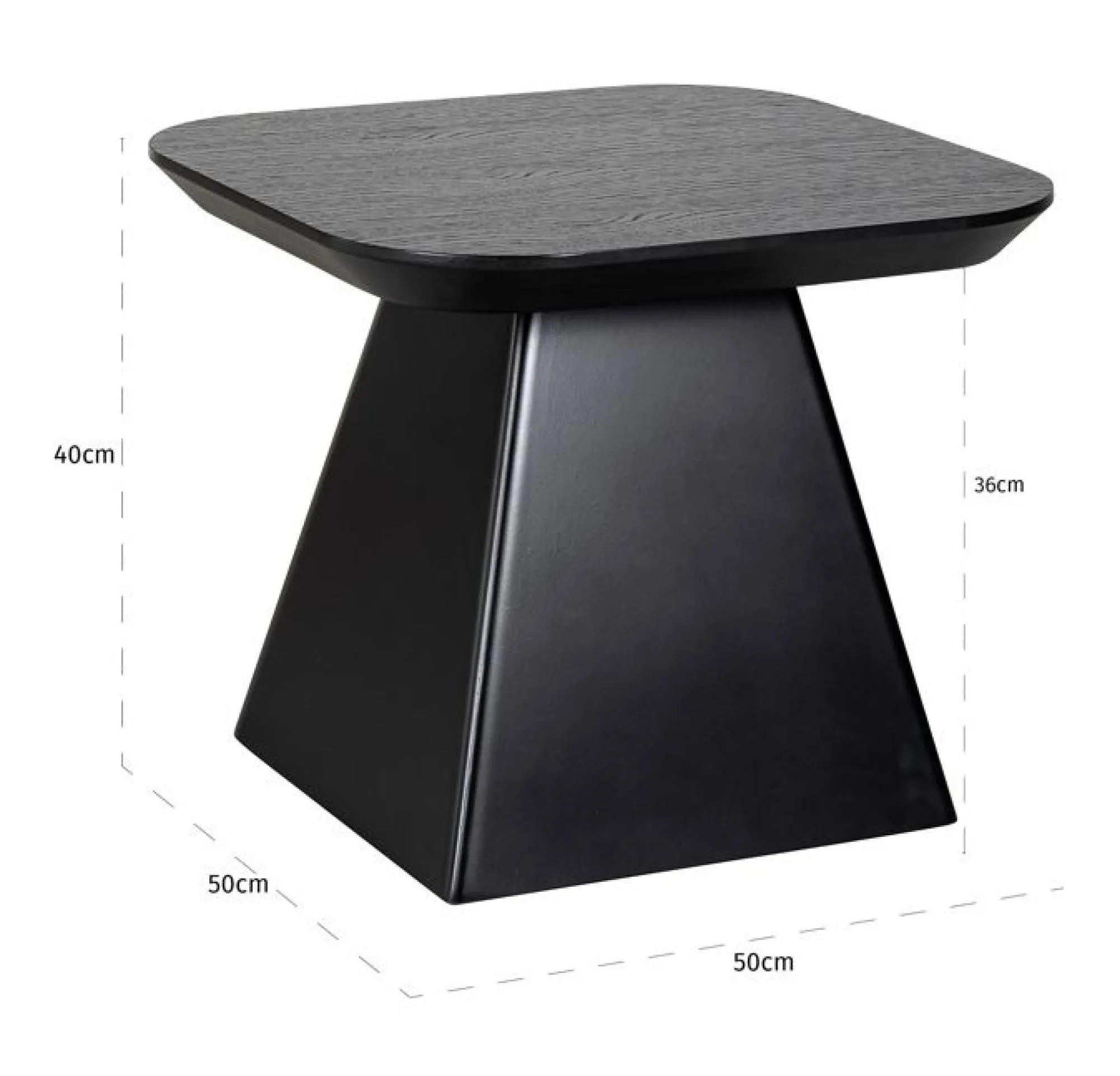 Bonvoy Square End Table - Black, Oak