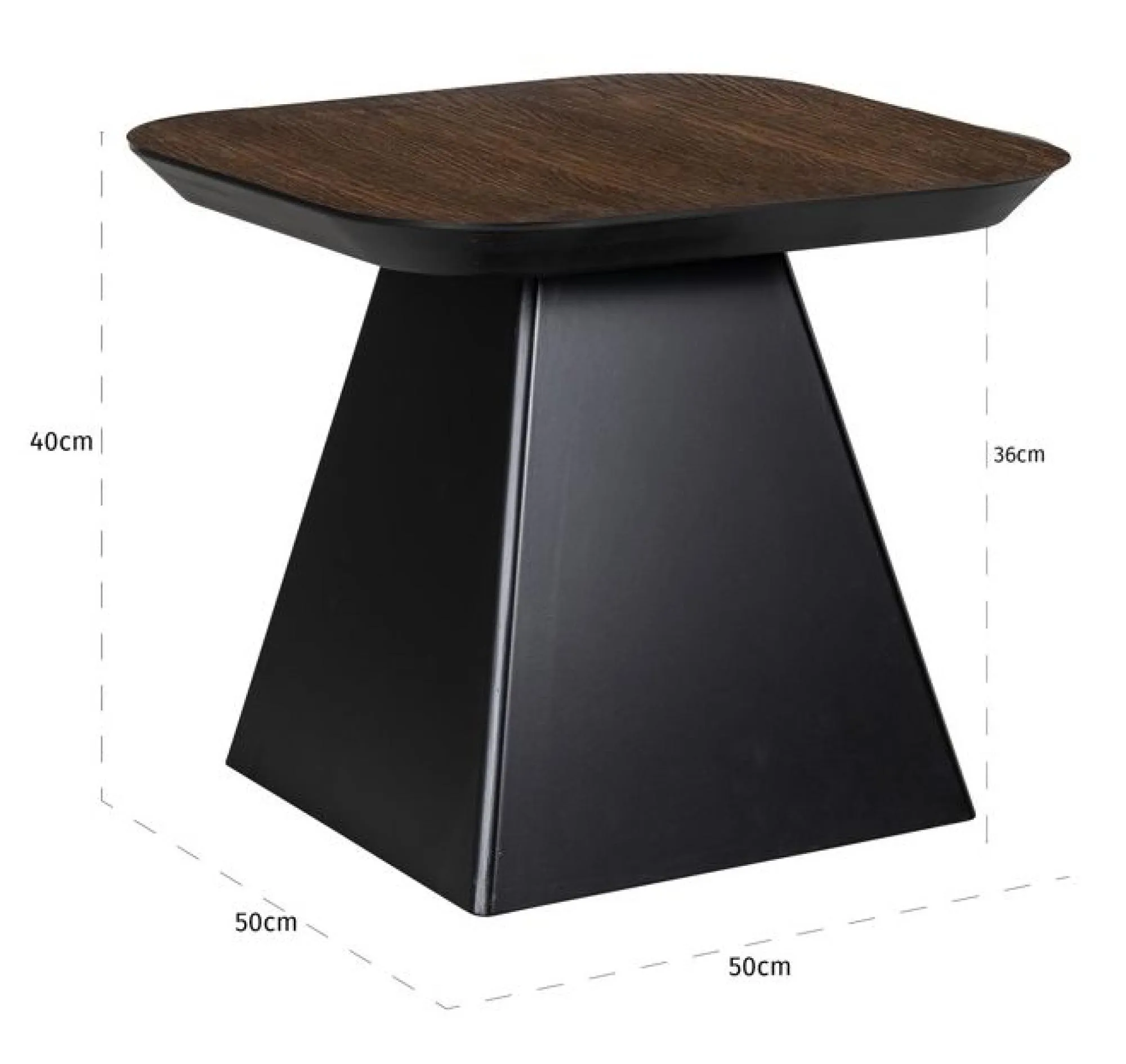 Bonvoy Square End Table - Brown, Oak