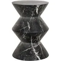Bosco End Table - Black, Marble Effect