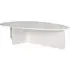 Brandon Curved Coffee Table - White, Marble