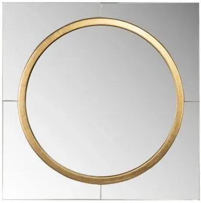 Briana Square Wall Mirror - Gold image