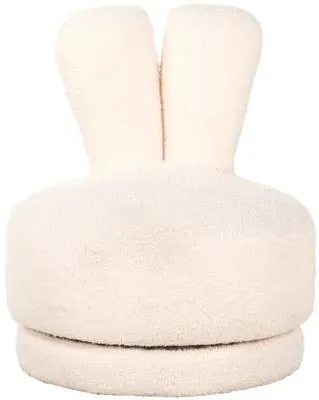 Bunny Kids Accent Chair - White, Fabric image