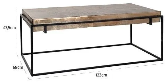 Calloway Coffee Table - Champagne Gold