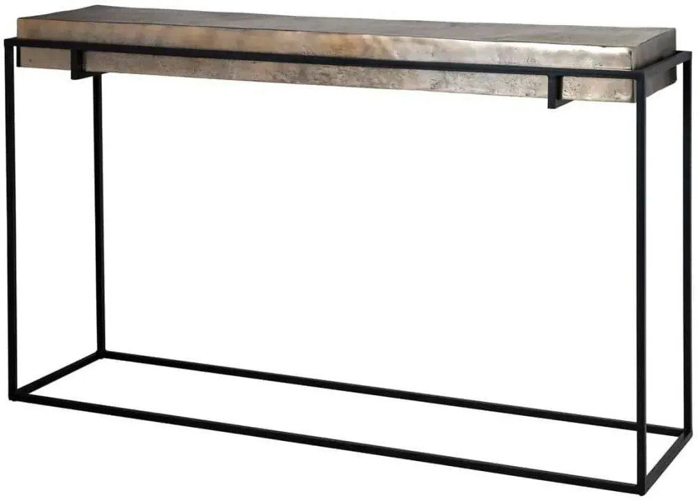 Calloway Console Table - Champagne Gold, Black