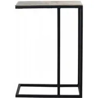 Calloway Sofa Side Table - Champagne Gold, Black