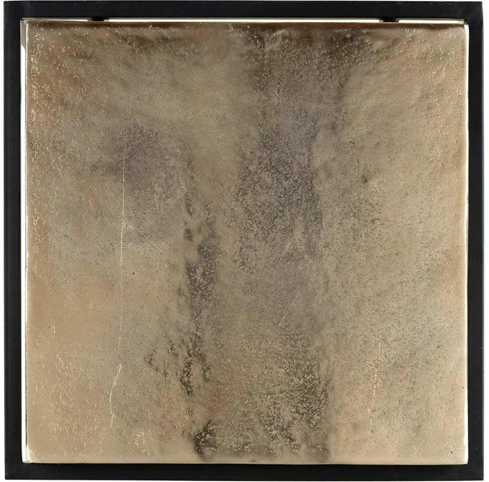 Calloway Square Side Table - Champagne Gold, Black