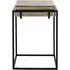 Calloway Square Side Table - Champagne Gold, Black