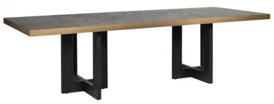 Cambon 12 Seater Dining Table - Dark Coffee, Oak