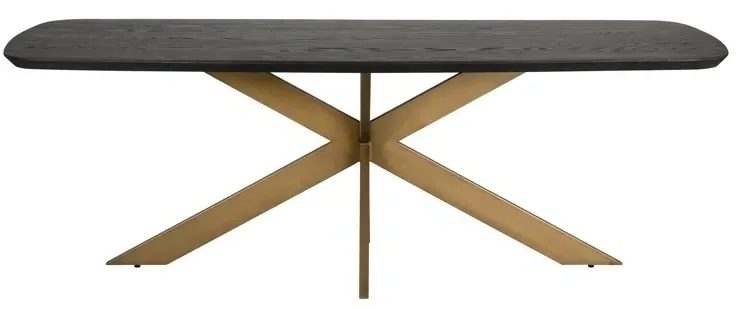 Cambon 12-Seater Dining Table with Spider Legs - Dark Coffee, Oak