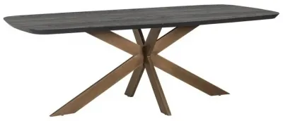 Cambon 12-Seater Dining Table with Spider Legs - Dark Coffee, Oak