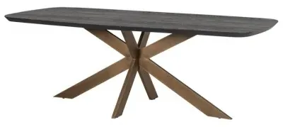 Cambon 8-Seater Dining Table with Spider Legs - Dark Coffee, Oak