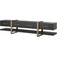 Cambon Extra Large TV Unit with Storage - Dark Coffee, Oak
