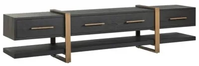 Cambon Extra Large TV Unit with Storage - Dark Coffee, Oak