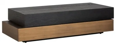 Cambon Layered Coffee Table - Dark Coffee, Oak
