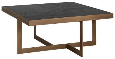 Cambon Square Coffee Table with Tray Top - Dark Coffee, Oak