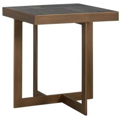 Cambon Square Side Table - Dark Coffee, Oak image