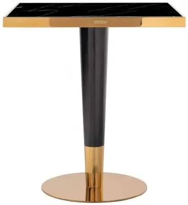 Can Roca 2-Seater Square Dining Table - Black, Glass