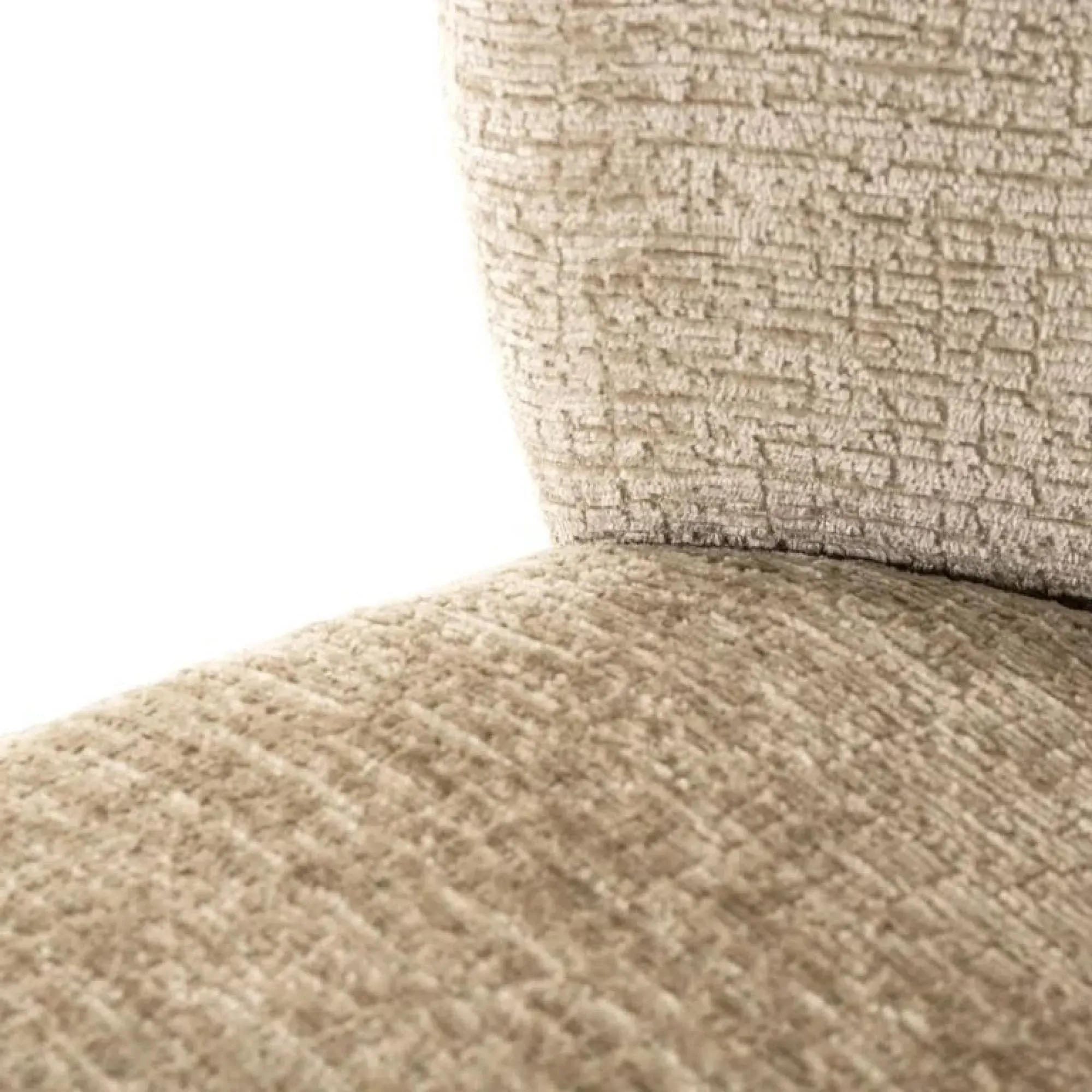 Cannon Dining Chair with Brushed Gold Legs - Sand, Fabric