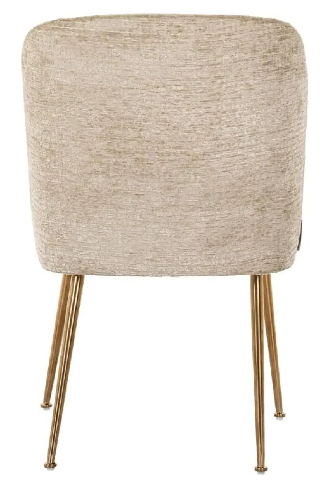 Cannon Dining Chair with Brushed Gold Legs - Sand, Fabric