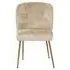 Cannon Dining Chair with Brushed Gold Legs - Sand, Fabric