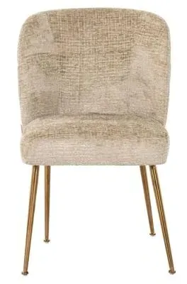 Cannon Dining Chair with Brushed Gold Legs - Sand, Fabric image