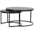 Catana 2 Tier Round Coffee Table - Black, Mango Wood