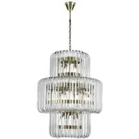 Chenna Glass Chandelier - Gold