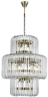 Chenna Glass Chandelier - Gold image