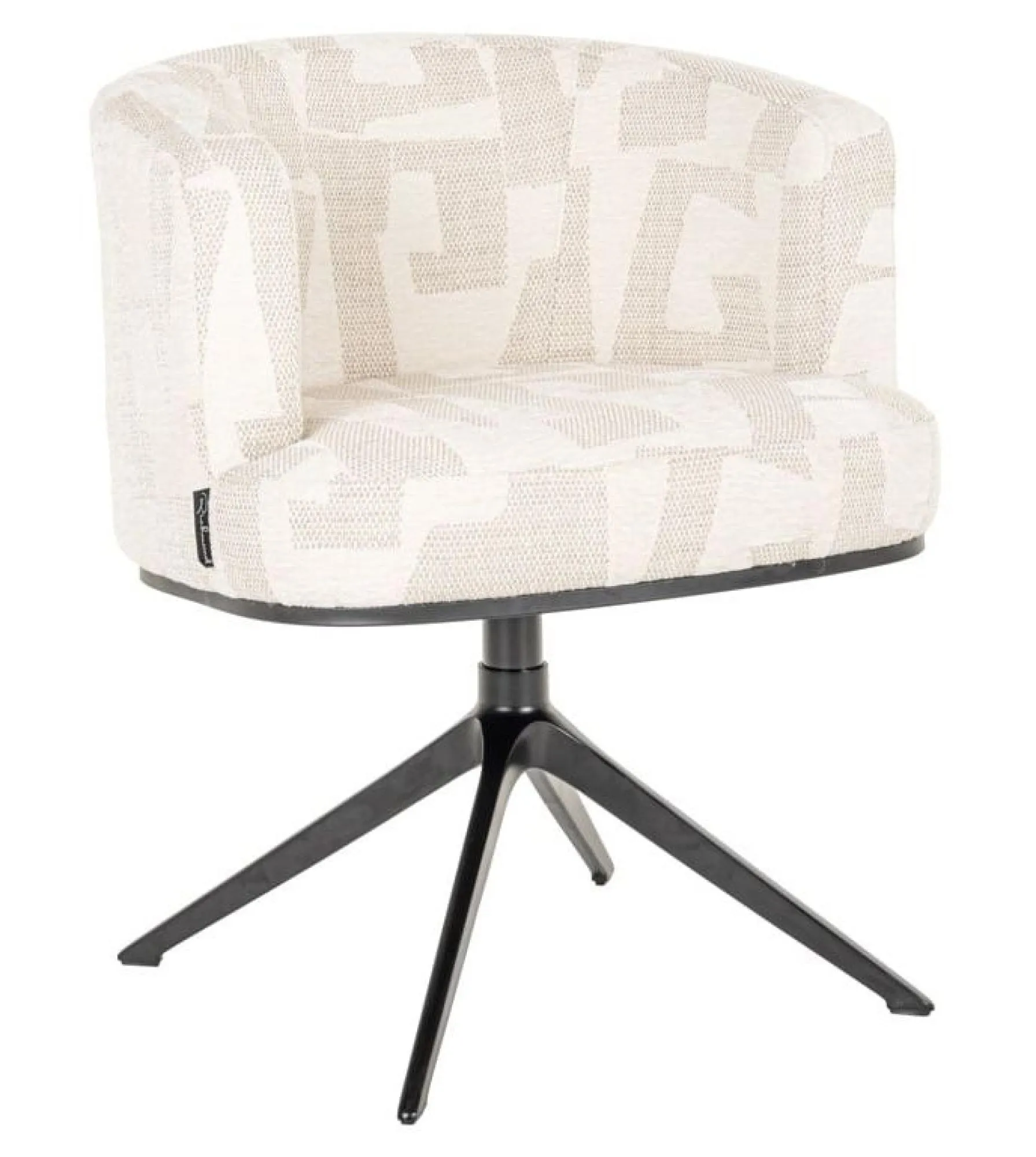 Cheyenne Swivel Dining Chair - Beige Graffic, Fabric