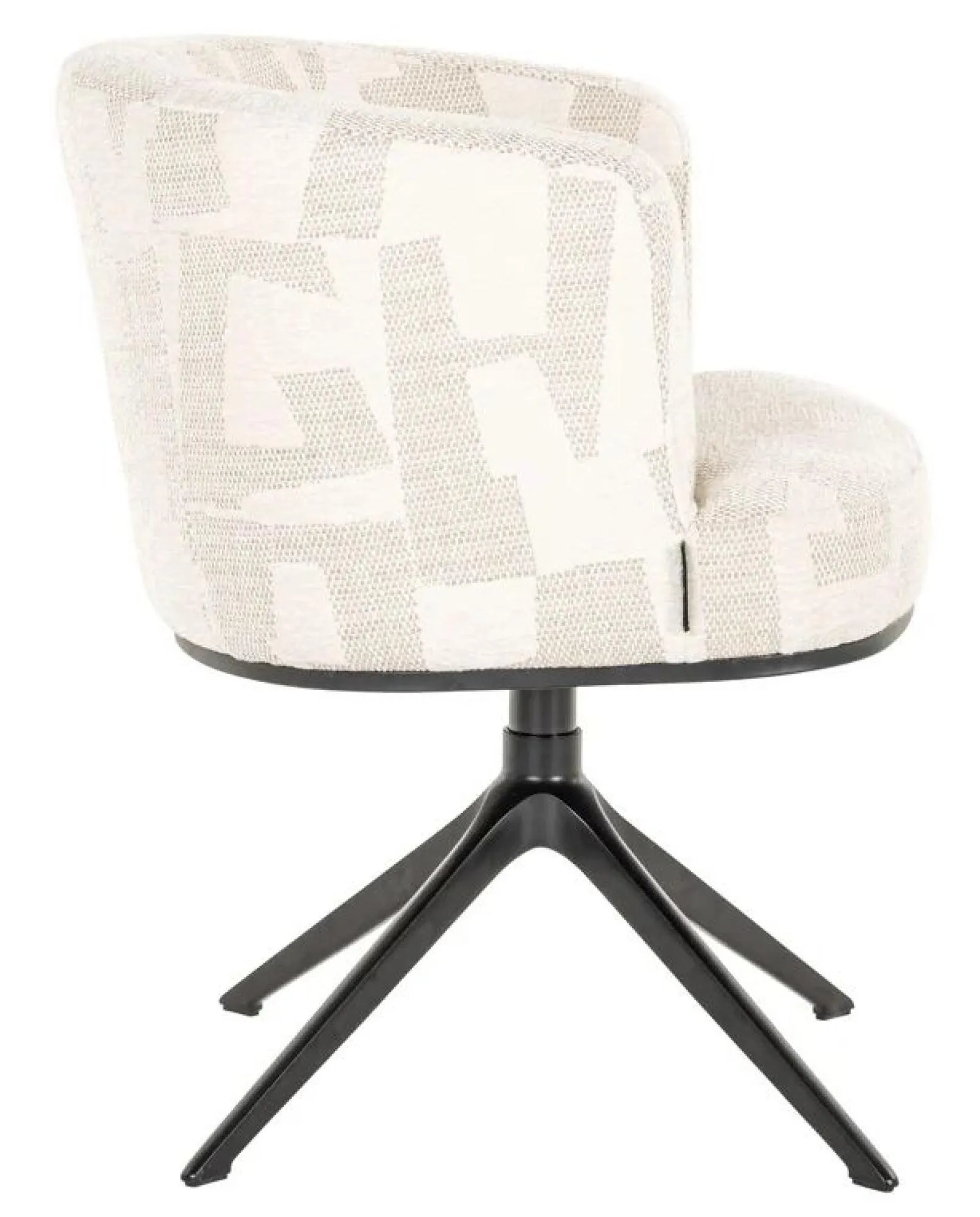 Cheyenne Swivel Dining Chair - Beige Graffic, Fabric