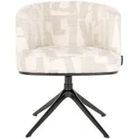 Cheyenne Swivel Dining Chair - Beige Graffic, Fabric