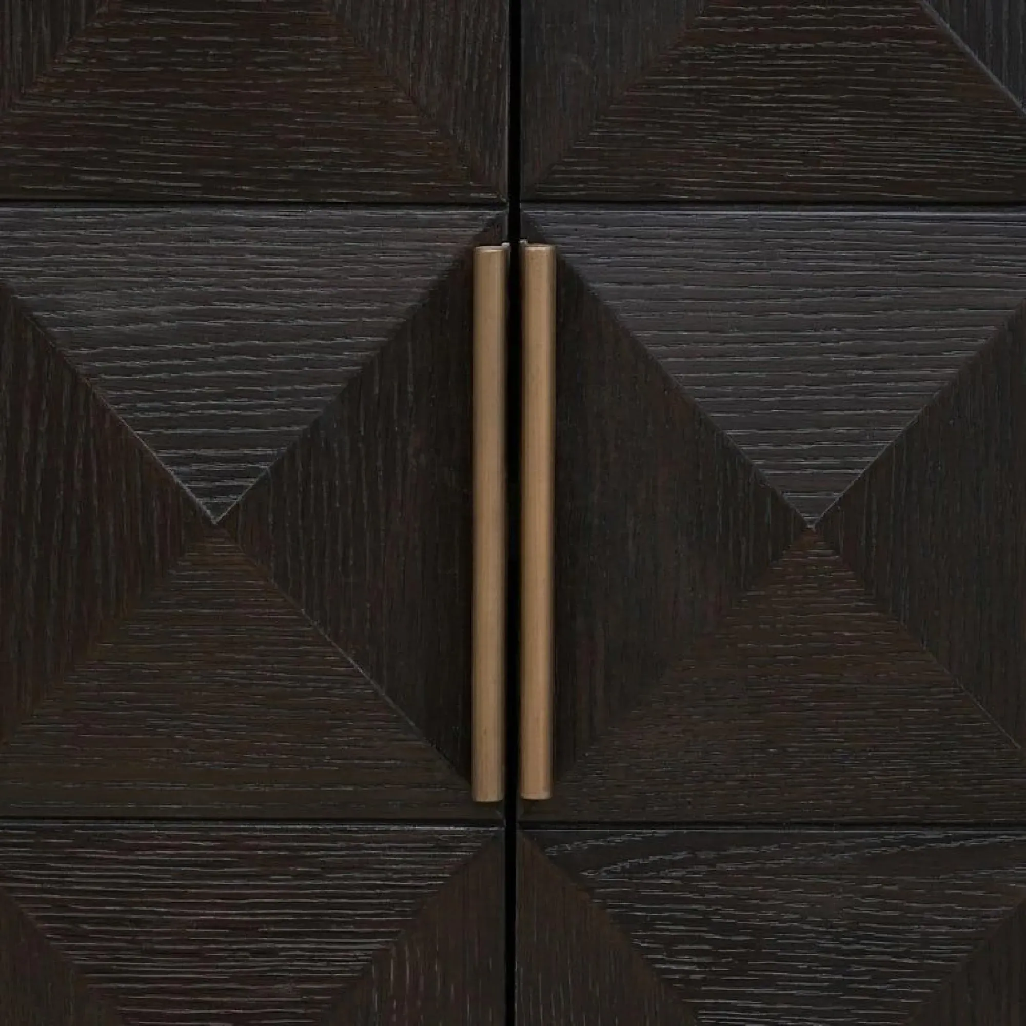 Claremont 4 Door Sideboard with Travertine Top - Brown