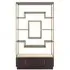 Claremont Geometric Shelving Unit with Travertine Top - Brown