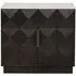 Claremont Small 2 Door Geometric Sideboard with Travertine Top - Brown