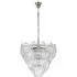 Clay Glass Iridescent Chandelier - Silver