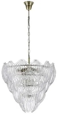 Clay Glass Iridescent Chandelier - Silver image
