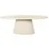 Clayton 10 Seater Oval Pedestal Dining Table - Beige, Lime Plaster