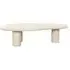 Clayton Abstract Coffee Table - Beige, Lime Plaster