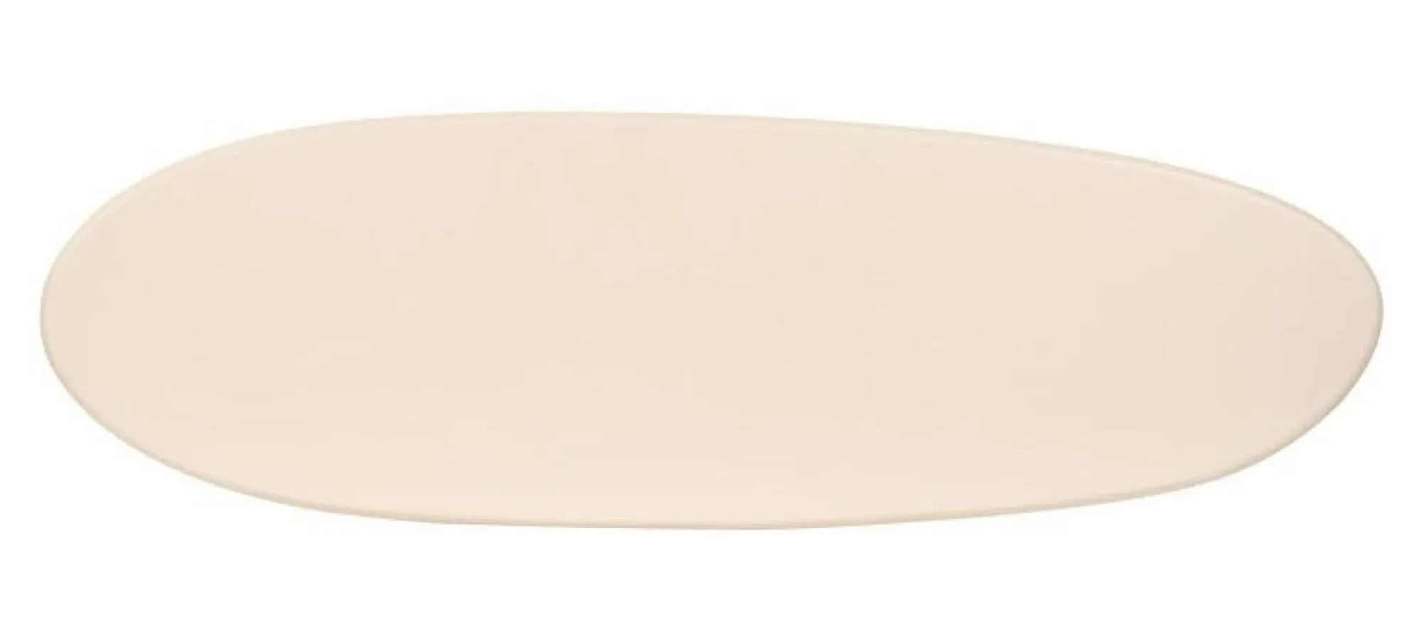 Clayton Curved Console Table - Beige, Lime Plaster