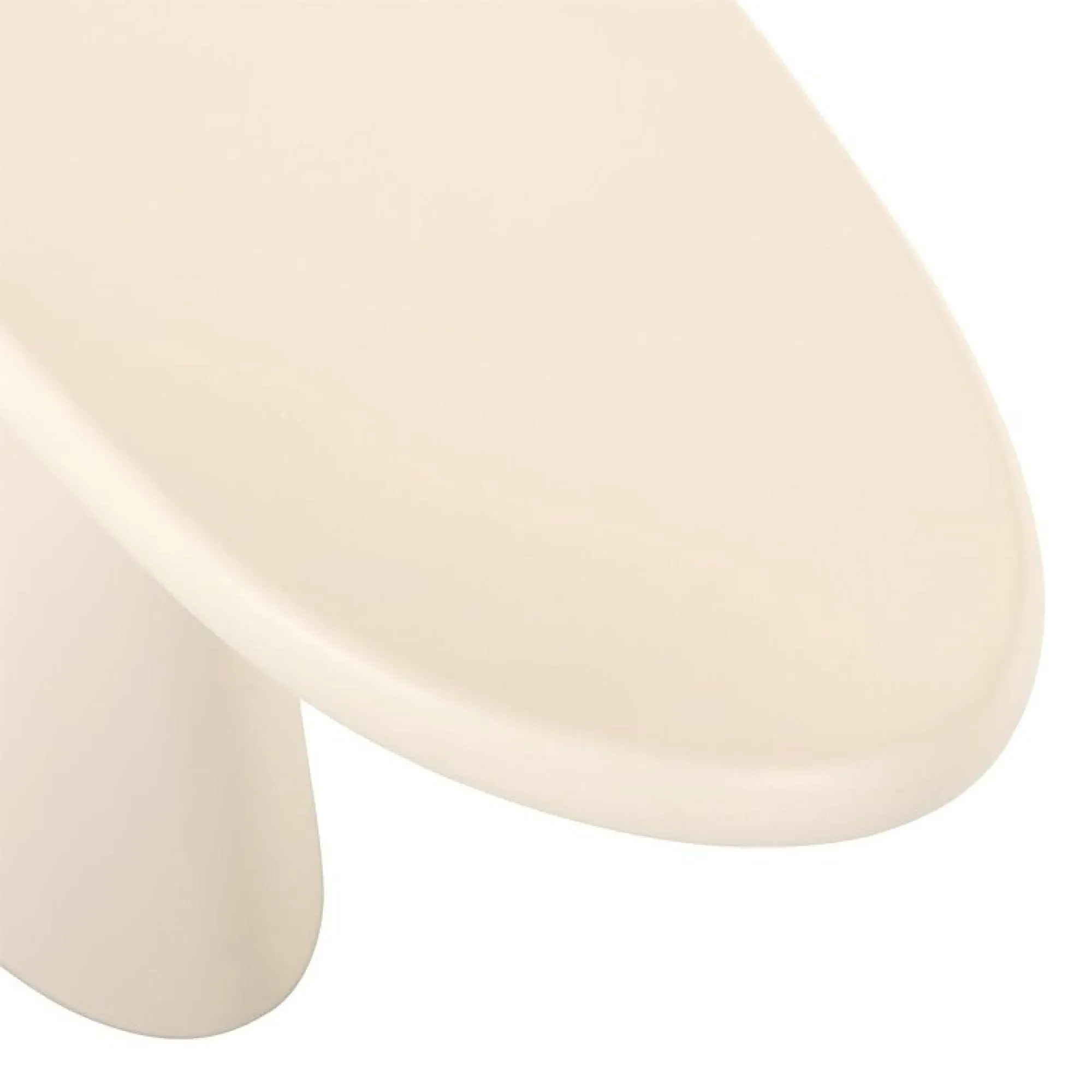 Clayton Curved Console Table - Beige, Lime Plaster