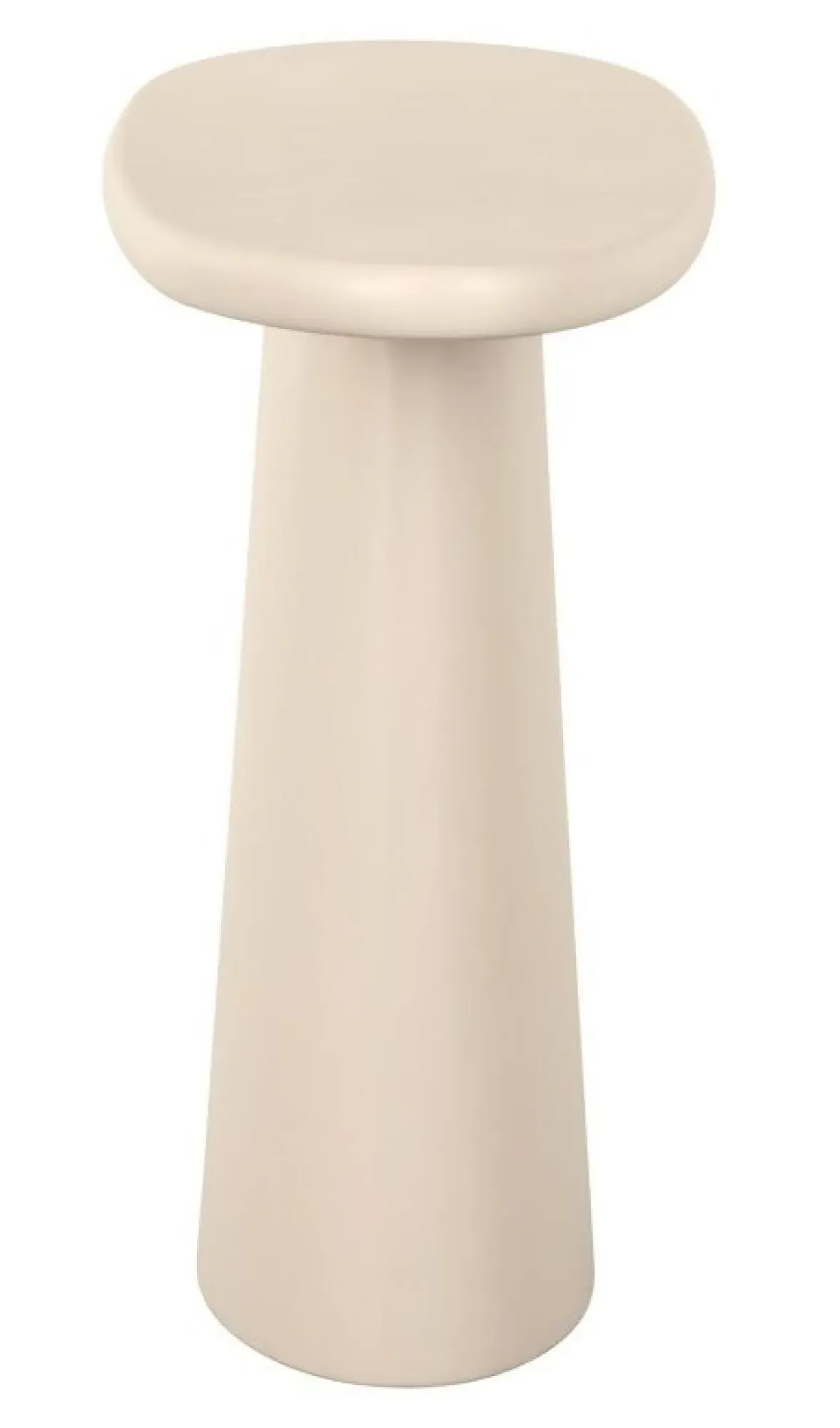 Clayton Curved Console Table - Beige, Lime Plaster