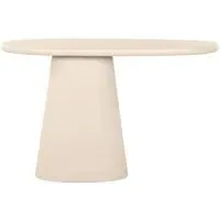 Clayton Curved Console Table - Beige, Lime Plaster