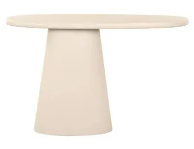 Clayton Curved Console Table - Beige, Lime Plaster image