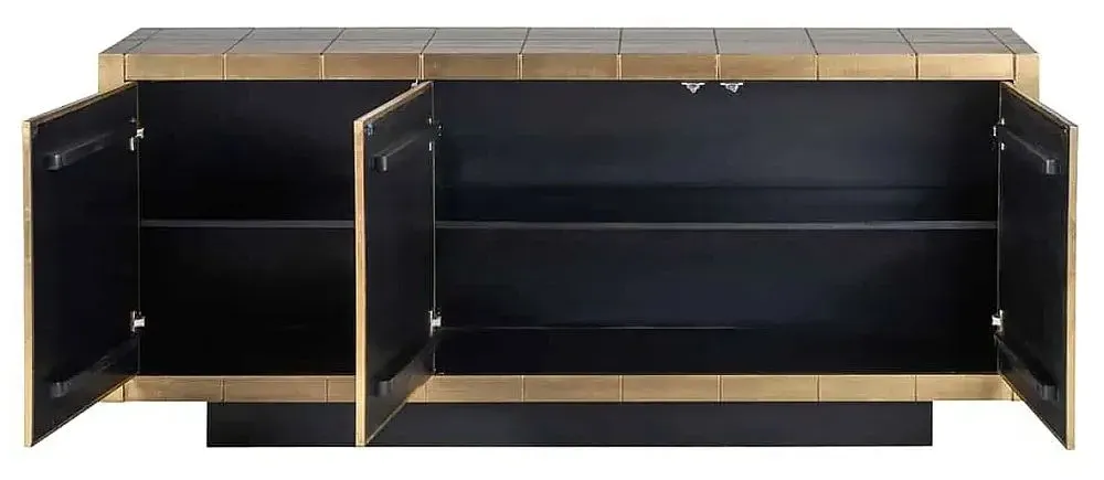 Collada 3 Door Extra Large Sideboard - Brushed Gold