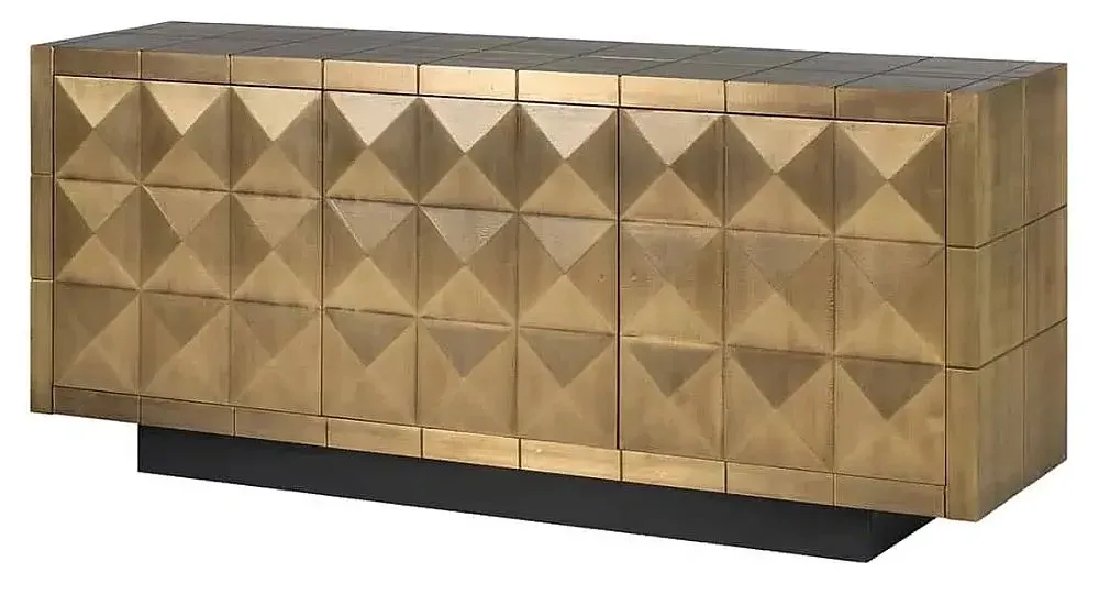 Collada 3 Door Extra Large Sideboard - Brushed Gold