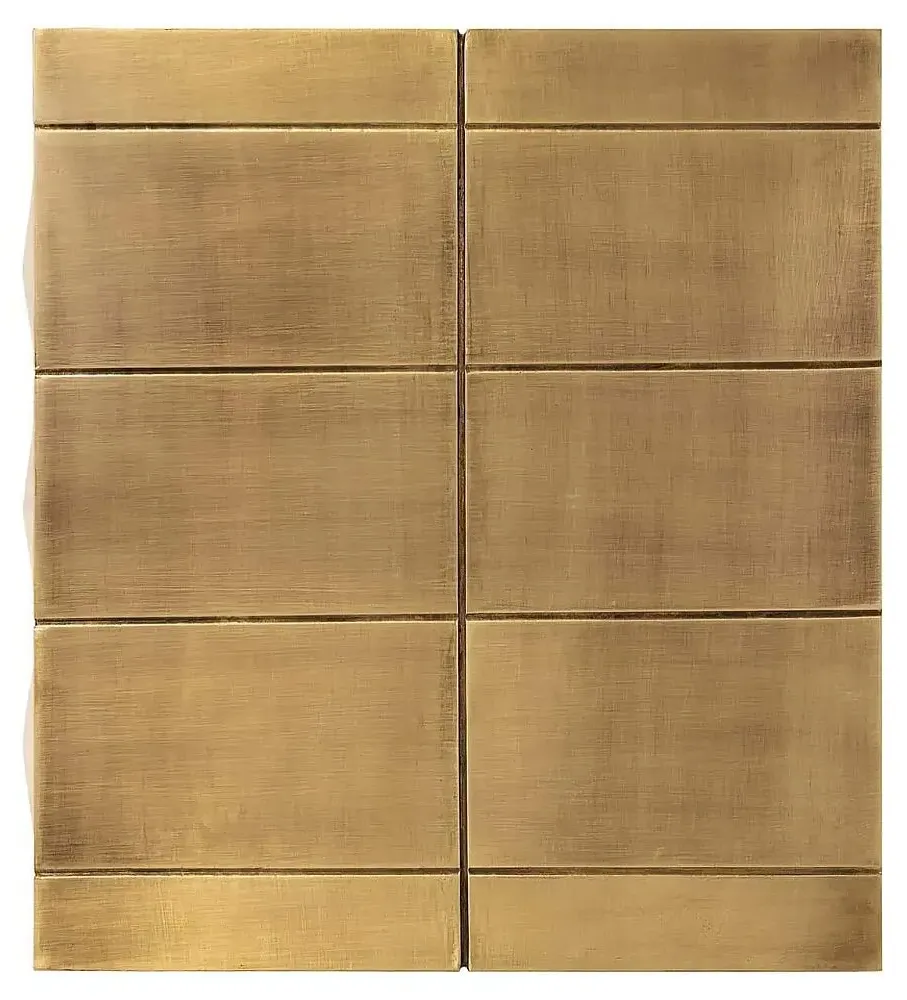 Collada 3 Drawer Bedside Cabinet - Brushed Gold, Brass