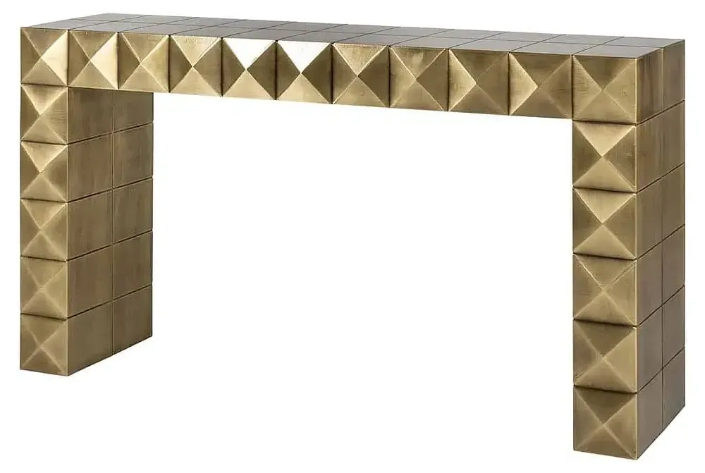 Collada Console Table - Brushed Gold, Brass