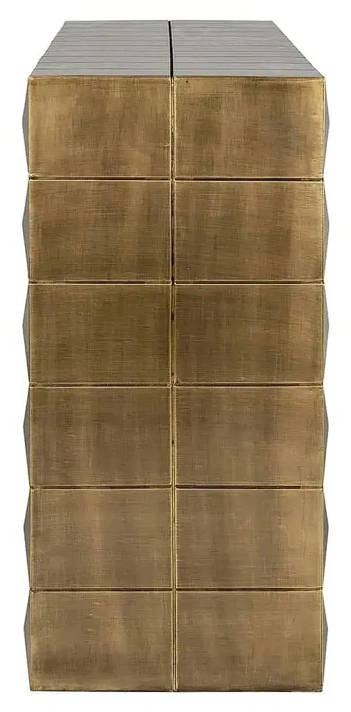 Collada Console Table - Brushed Gold, Brass