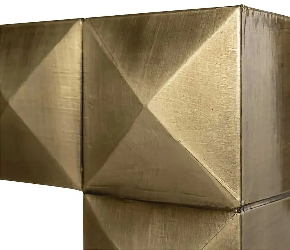Collada Console Table - Brushed Gold, Brass