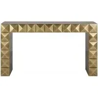 Collada Console Table - Brushed Gold, Brass